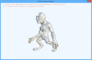 The wireframe of the goblin model