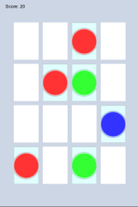 Combining red, green and blue creates white, which removes itself from the board