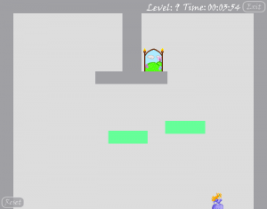 Level 9 is reminiscent of level 2 (the start position is on the left of the wall by the exit)