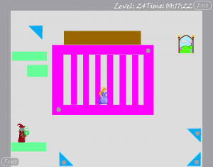 Level 24 requires the player to carefully think about her block placement before the Princess is even able to move.